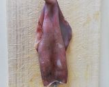 A picture of step 1 of Fried Calamari.