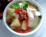 รูปขั้นตอนการทำที่ 3 ของ ซุปปลามันฝรั่ง (อาหารเพื่อสุขภาพ)