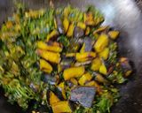 A picture of step 4 of Methi Begun Bengali Style.