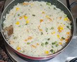 A picture of step 5 of Kerala mix vegetable pulav.