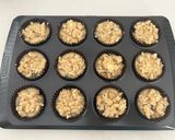 A picture of step 7 of Blueberry and Cherry Muffins with Crumble Topping.