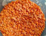 A picture of step 1 of Masoor dal pakoda.