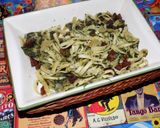 Foto del paso 6 de la receta: Fideos nidos con Txistorra y espinacas