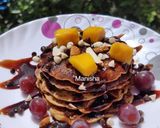 A picture of step 8 of Millets Fruits Choco-chips pancakes 🥞(5min Dish).