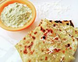 A picture of step 5 of Cheesy banana chickpeas Paratha with peanut chutney.