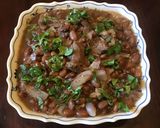 A picture of step 2 of California Farm Leftover Lamb Bone with Smokey Beans.