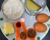 A picture of step 1 of Milo Marble Cake.