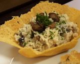 Foto del paso 6 de la receta: Risotto funghi en Cesta de Parmesano