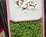 A picture of step 1 of Beans coconut fry.