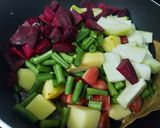 A picture of step 1 of Beetroot and Mixed Vegetables Stew.