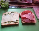 Foto del paso 2 de la receta: Sándwich de Queso, Mortadela y Pesto