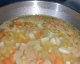 Foto langkah ke 3 dari resep Egg Drop Corn Soup with Tofu.