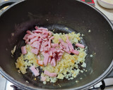 Foto del paso 4 de la receta: Risotto de espinacas, queso de cabra y lacón ahumado