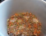 A picture of step 4 of Ninja Foodi pasta with meat Bolognese sauce.