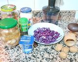 Foto del paso 1 de la receta: Sopa fría de col morada, yogur y pepino