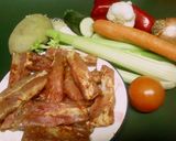 Foto del paso 1 de la receta Estofado de costillas adobadas con patatas fritas