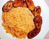A picture of step 3 of Simple jollof rice/ fried plantain.