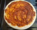 A picture of step 2 of Cheesey Pav Bhajji Pizza.