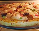 A picture of step 4 of Chicken Tikka Pizza 🍕🍕.