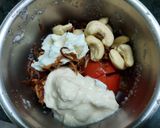 A picture of step 2 of Rui Mohini with Cashewnuts and Fried Onion.
