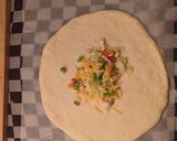 A picture of step 2 of Pizza Paratha.