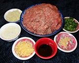 A picture of step 1 of Meatballs with Stir-Fried Vegetables and Tangerine Sauce, Jon Style.