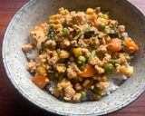 A picture of step 5 of Vegan Tofu & Vegetable Soboro with Gochujang.