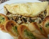 Foto del paso 8 de la receta Tortilla de huevos, bacalao y champiñones