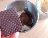 Hình bước làm 2 của món 💚 Pudding Chuối Ca Cao Phủ Chocolate Bào