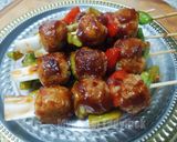 Foto langkah ke 4 dari resep Bakso Tusuk Bakar Teflon.