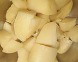 A picture of step 1 of Jeera Aloo.