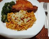 A picture of step 6 of Pasta in Arabiatta sauce.