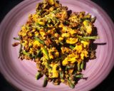 A picture of step 3 of Scrambled Wild Asparagus and Green Onions.