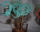 A picture of step 10 of Chocolate lace lollipops.