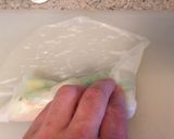 A picture of step 8 of Vietnamese springrolls.