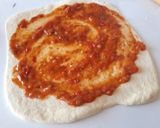 A picture of step 3 of Stromboli pizza.