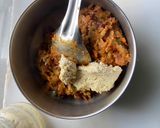 A picture of step 2 of Leftover rajma in pinwheel form.