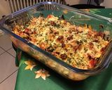 Une image de l'étape 28 de Gratin de légumes multicolores au lard, emmental et persil.