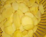A picture of step 1 of Potato with egg n akra.