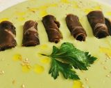 Foto del paso 6 de la receta: Crema de Habas y Guisantes con rollos de Cecina