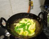 A picture of step 1 of Jeera aloo matar fry without onion garlic.