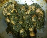 A picture of step 9 of Chicken palak.