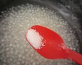 A picture of step 4 of Pink Dragon fruit Sago pudding dessert.