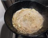 A picture of step 1 of Linguine with Lemon, Capers, and Anchovies.