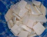 A picture of step 1 of Fried yam with egg.