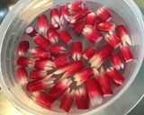 Une image de l'étape 3 de Radis roses à la ricotta,basilic et ail triquetre séché.