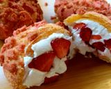 รูปขั้นตอนการทำที่ 6 ของ 🍓Strawberry cookie choux cream🍓