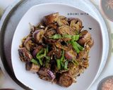 Foto langkah ke 5 dari resep Tumis Teri Terong Ungu -113 (by Bumi).