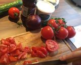 A picture of step 1 of Greek Salad.