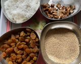 A picture of step 1 of Panchkhadya for Shri Ganeshji ka prasad (Ganeshji’s favourite prasad).